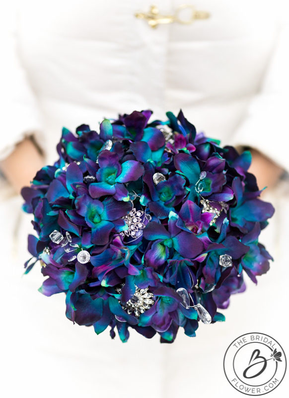 Purple Blue Galaxy Orchid Wedding Bouquet The Bridal Flower Silk This Beautiful Bouquet Was Created For A Local Vermont Bride Angi Who Fell In Love With Purple Blue Galaxy Dendrobium Orchids But Wanted To Keep Her